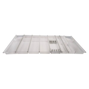 SOTECH Cuisio Besteckeinsatz 1200 mm Höhe 55 mm Transluzent Weiß mit Messerblock