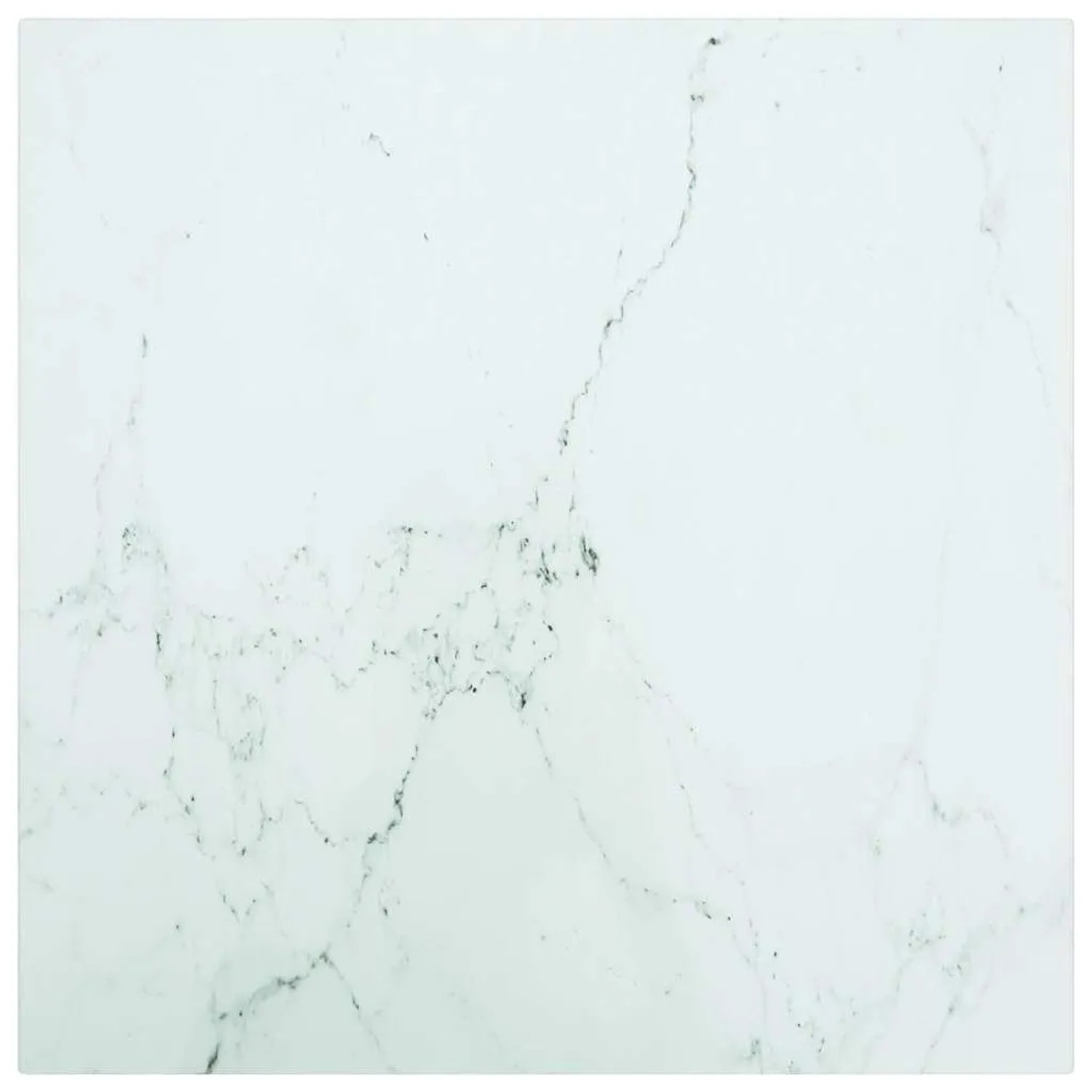 vidaXL Tischplatte Weiß 40x40 cm 6 mm Hartglas in Marmoroptik 322253