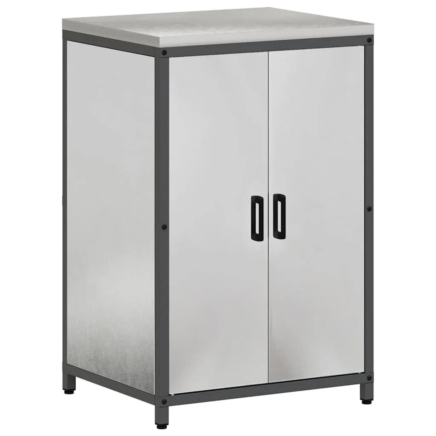 vidaXL Küchenaufbewahrung mit Regal Silber 60 x 50 x 92 cm Stahl 874993 günstig online kaufen
