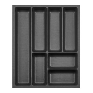 SOTECH ORGA-BOX-3 Besteckeinsätze Tiefe 473 mm Höhe 50,5 mm Anthrazit Schubladeneinsätze Breite 391 mm
