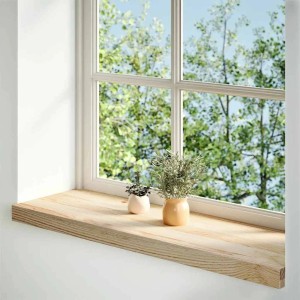vidaXL Fensterbänke 2 Stk Unbehandelt 70x30x2 cm Massivholz Eiche 4009109