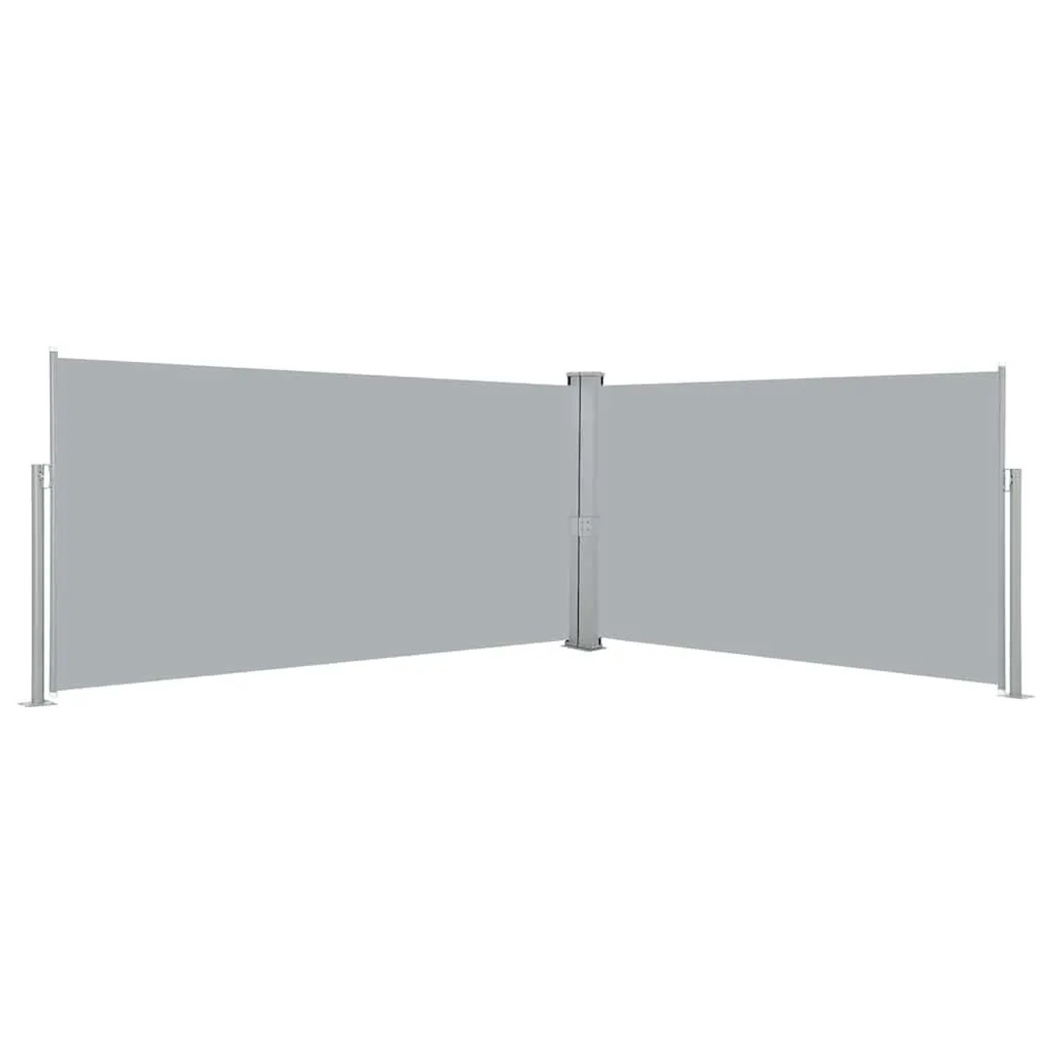 vidaXL Ausziehbare Seitenmarkise 160x600 cm Grau 42180