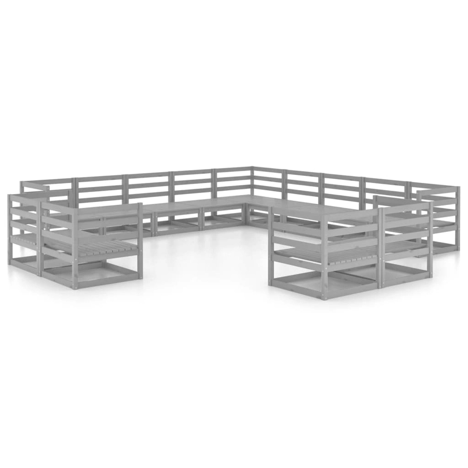 vidaXL 13-Tlg Garten-Lounge-Set Massivholz Kiefer 3075966 günstig online kaufen