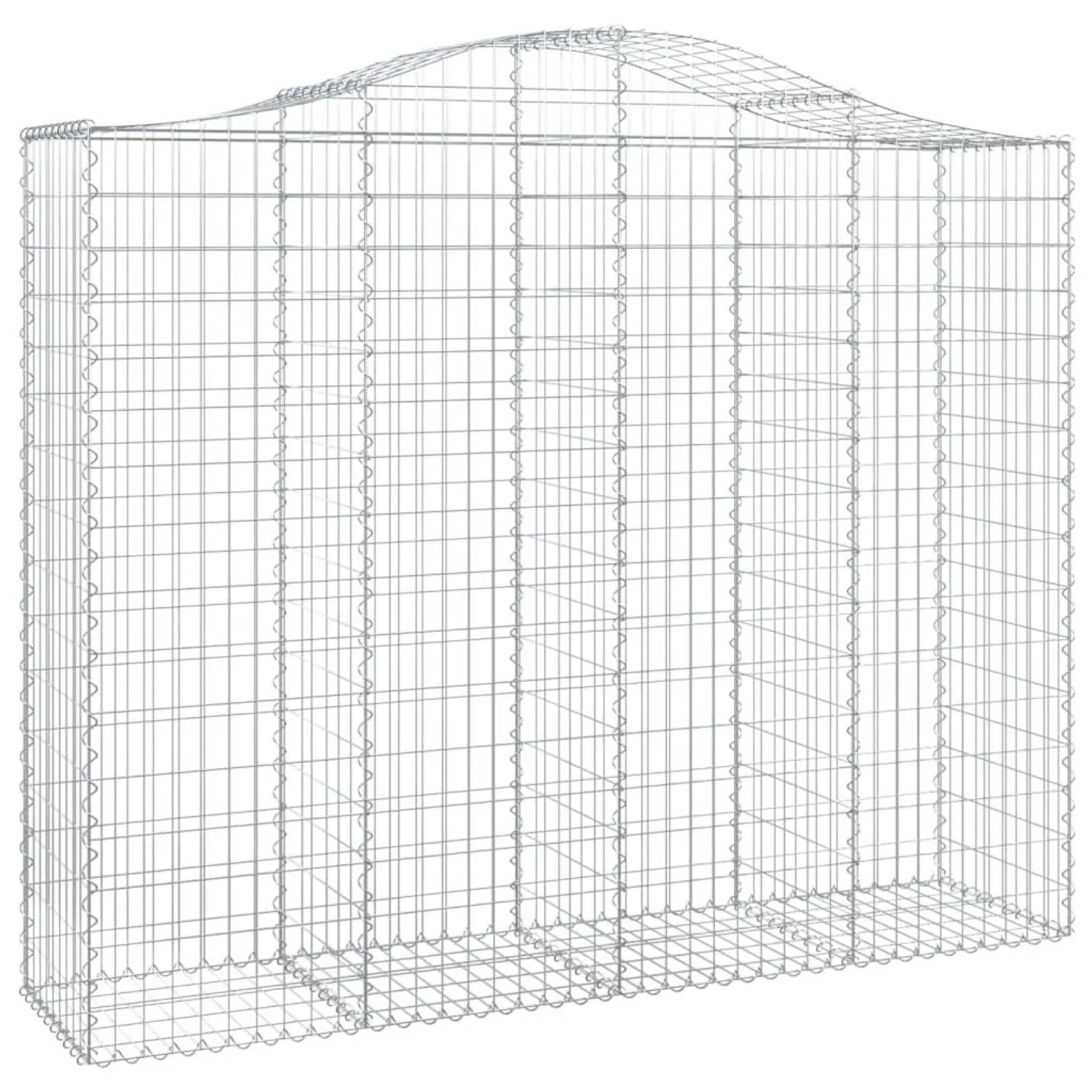 vidaXL Gabionen mit Hochbogen 14 Stk 200x50x160/180cm Verzinktes Eisen 3145715