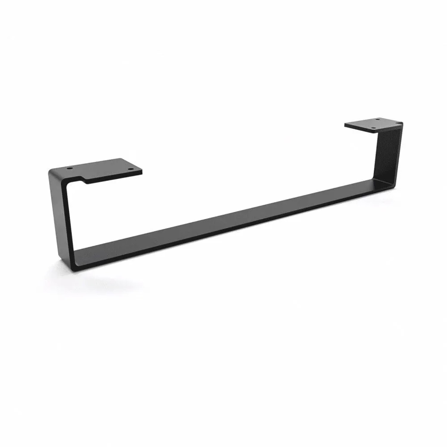 HEVVA Möbelbein LUXEMBURG 10 cm Hoch 50 cm Tief 1 Fuß Schwarz