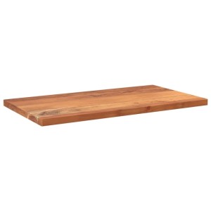 Rechteckige vidaXL Tischplatte aus massivem Akazienholz, 110x60 cm. Warmer Holzton, sichtbare Maserung.