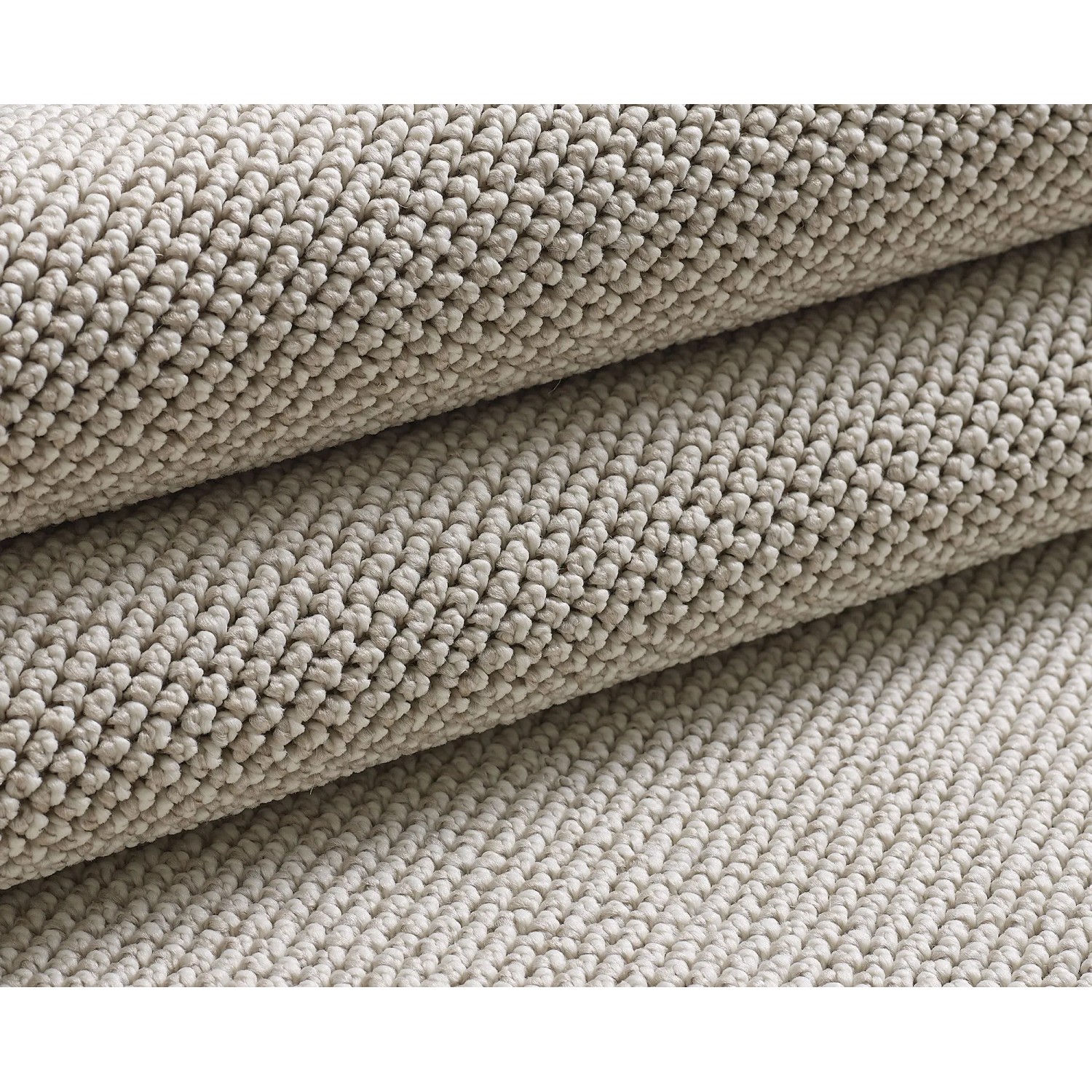 Detailansicht des creme-farbenen Ayyildiz Kurzflorteppich Loom 4300, Teppichboden.