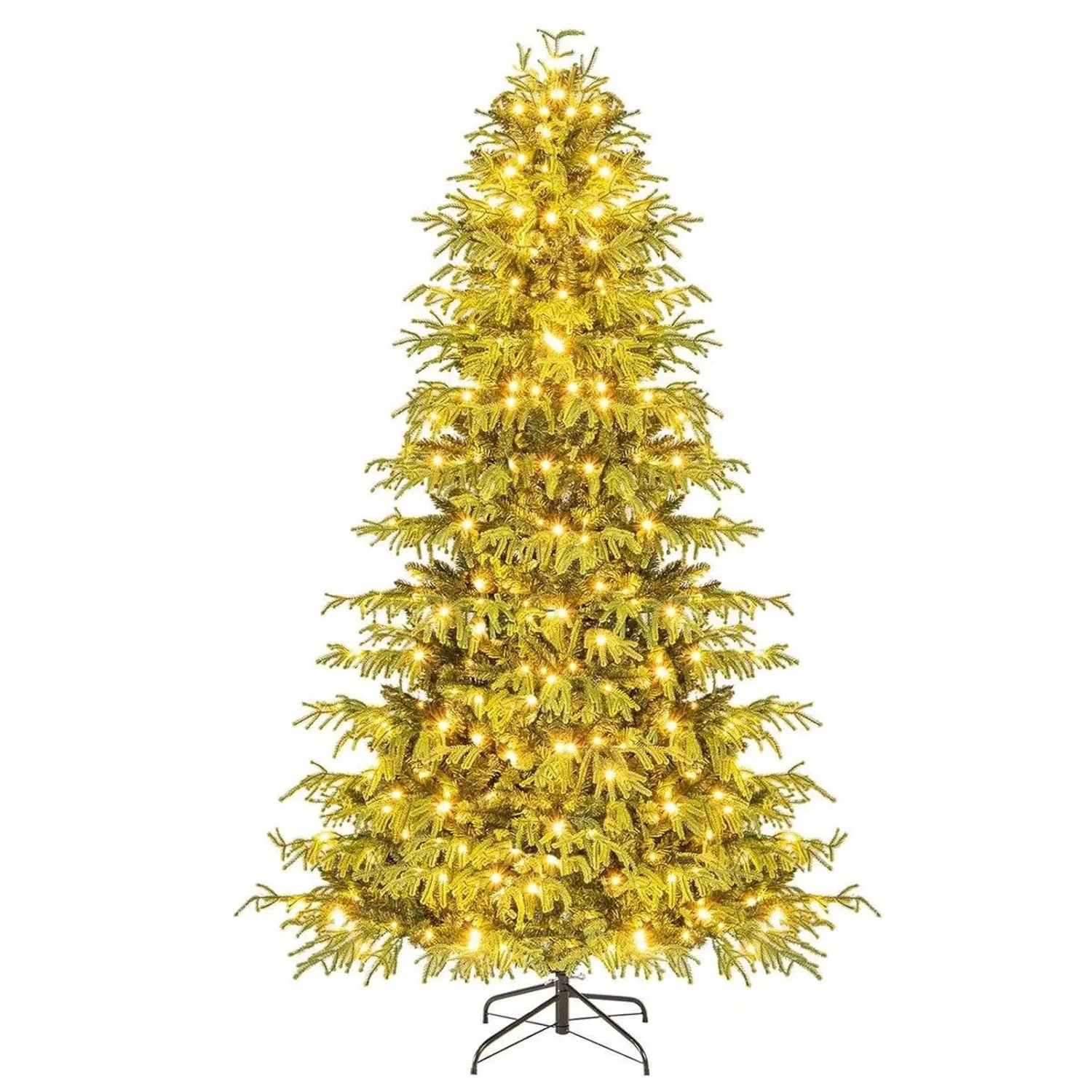 Costway Künstlicher Weihnachtsbaum mit Beleuchtung Tannenbaum 210cm