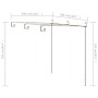DELUKE Pergola Aus Eisen RITTO 3x3x2,5m Antik-Braun Rankhilfe Pergola Aus Metall Bausatz Freistehend Sonnenschutz Gartendeko Gartenpergola_7