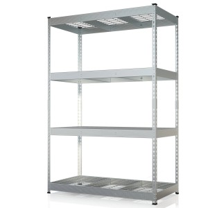 Floordirekt Schwerlastregal Yukon Rivet 4 Böden Verzinkt 180 x 120 x 60 cm