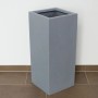 Grauer, rechteckiger Elegant Einrichten Pflanzkübel Säule aus Fiberglas, 30x30x90cm.