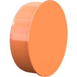 Oranger Muffenstopfen DN 200 aus Kunststoff für KG-Rohre.