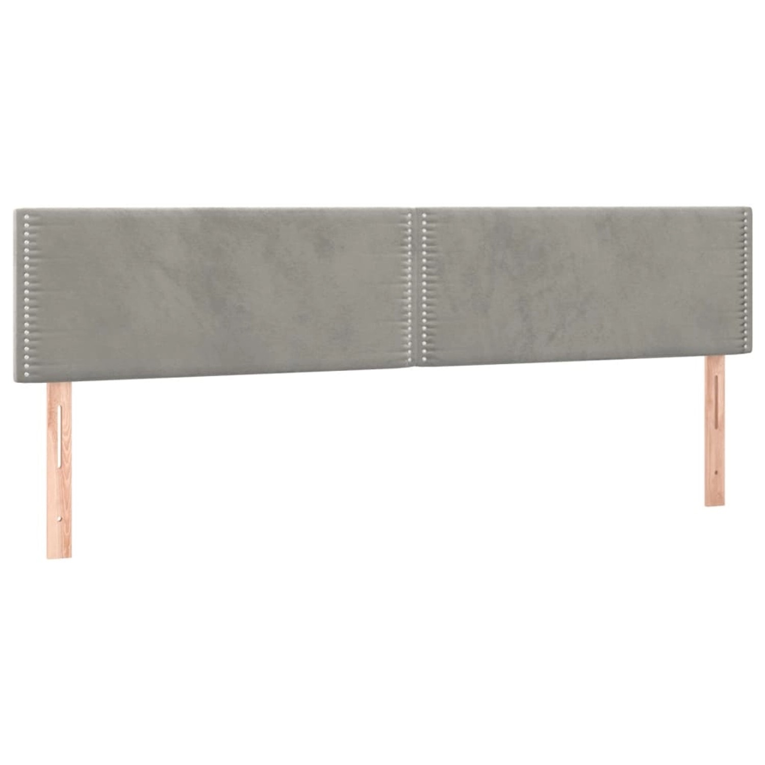 vidaXL LED Kopfteil Hellgrau 160x5x78/88 cm Samt 3121526