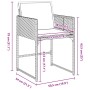 vidaXL Garten Essgruppe, 5-tlg, Beige Poly Rattan, Maße des Stuhls