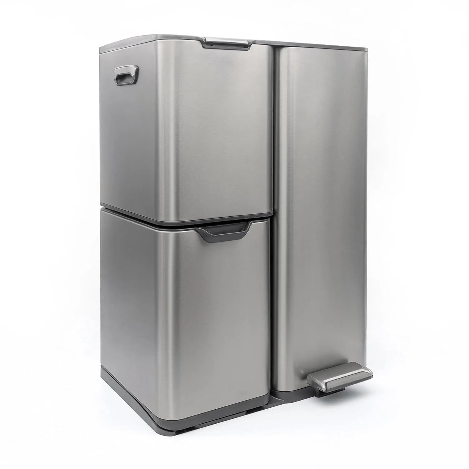 osoltus 3 Fach Sortierer Mülleimer Petrona 13L + 17L+ 30L Edelstahl Lackiert