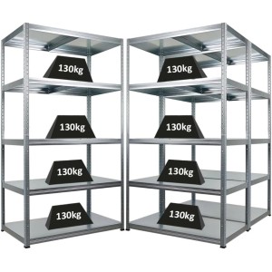 PROREGAL Mega Deal 3x Schwerlastregal Steel Eagle HxBxT 180x100x60cm Fachlast 130kg Verzinkt