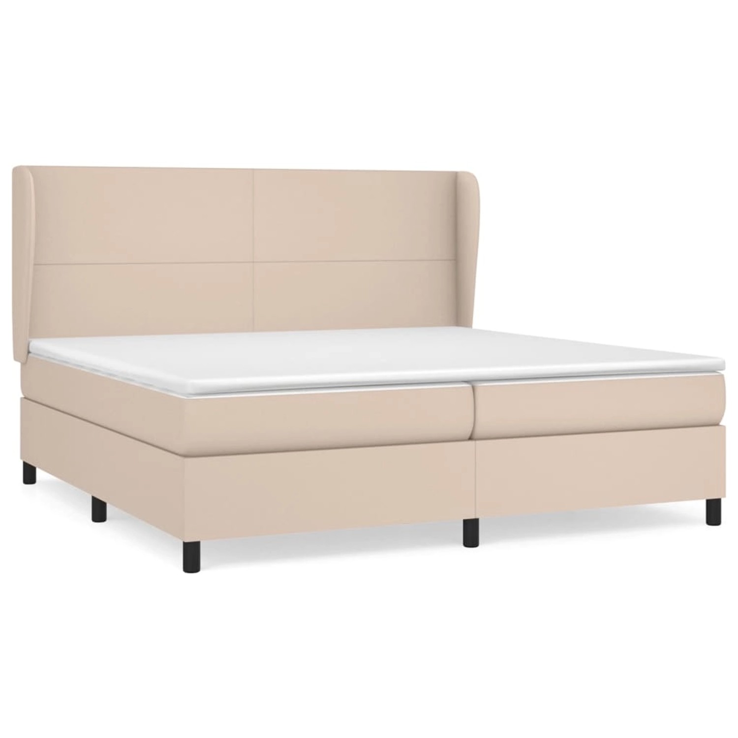 vidaXL Boxspringbett Matratze Cappuccino-Braun 200x200cm Kunstleder1469485 günstig online kaufen