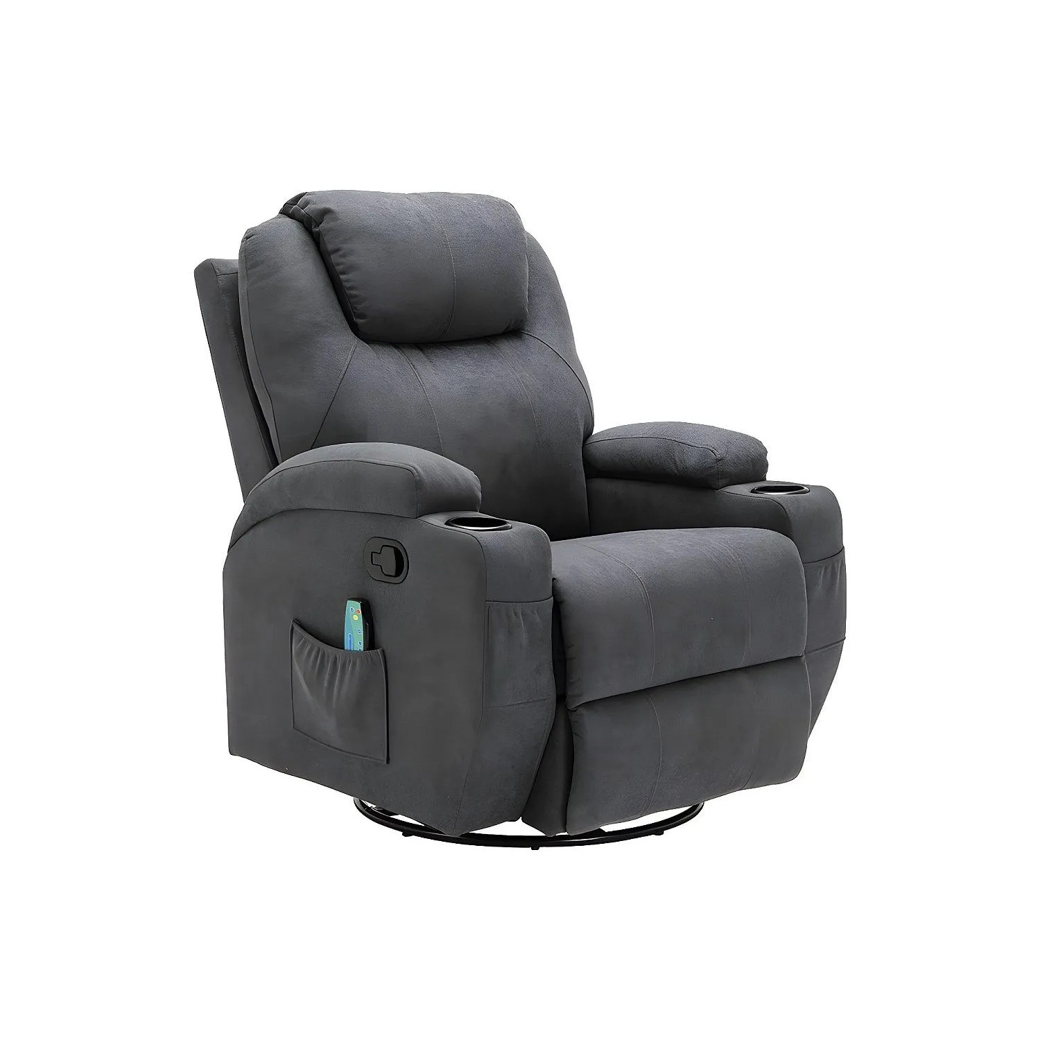 Vente-unique Massagesessel Silvano Grau 82 cm