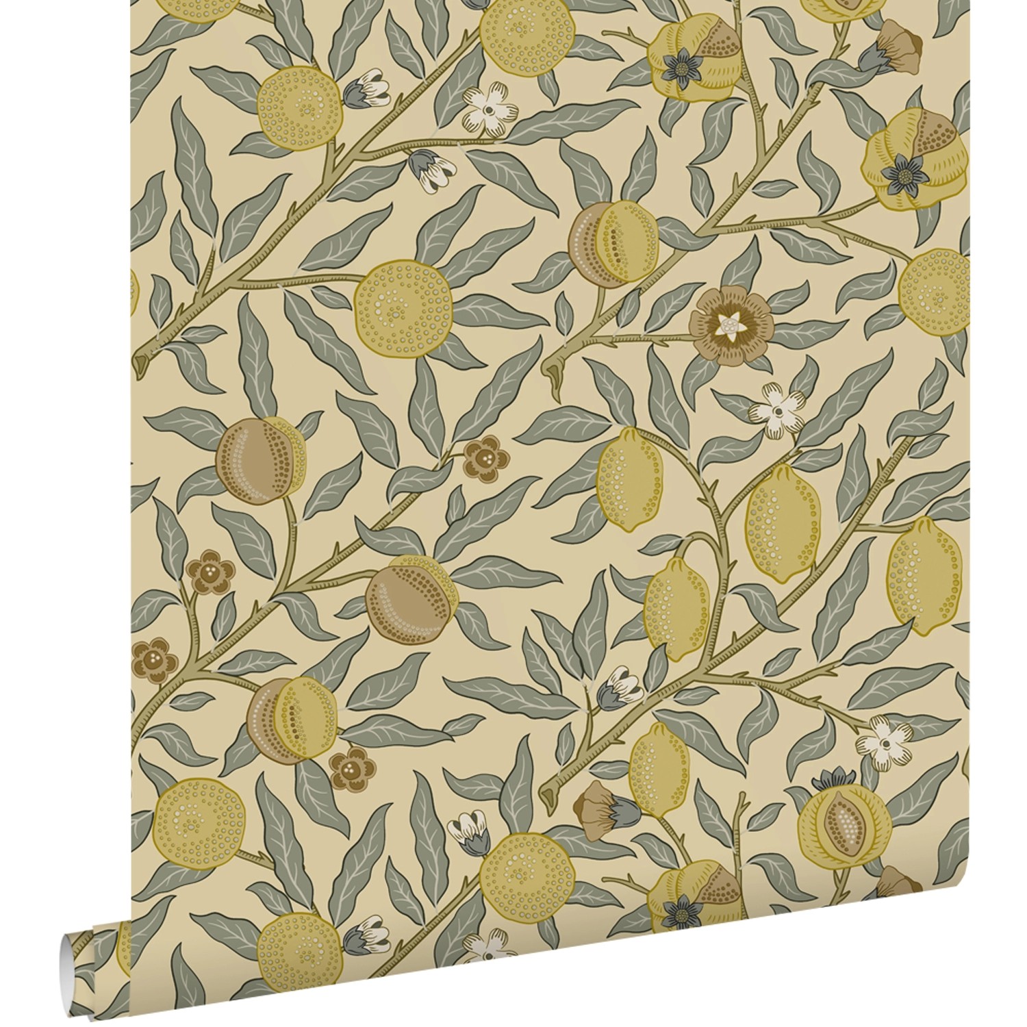 ESTAhome Tapete Exotischen Früchten Und Blättern Gelb Und Grün 50 X 900 Cm günstig online kaufen