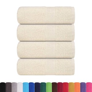 vidaXL Waschhandtücher 4-Tlg FROGN Creme 30x30 cm 100% Baumwolle 136993