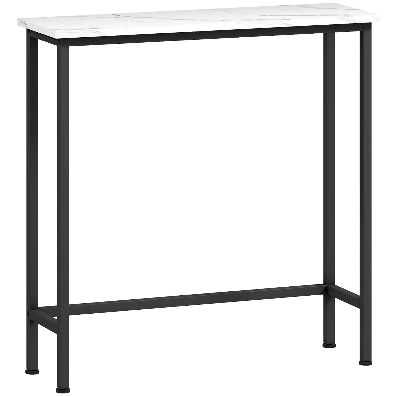 HOMCOM Console Table Spanplatte Metall 75L x 24B x 76H cm Schwarz