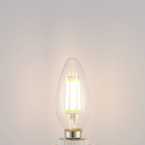 Arcchio LED E14 Filamentlampe aus klarem Glas, dimmbar, mit warmweißem Licht.