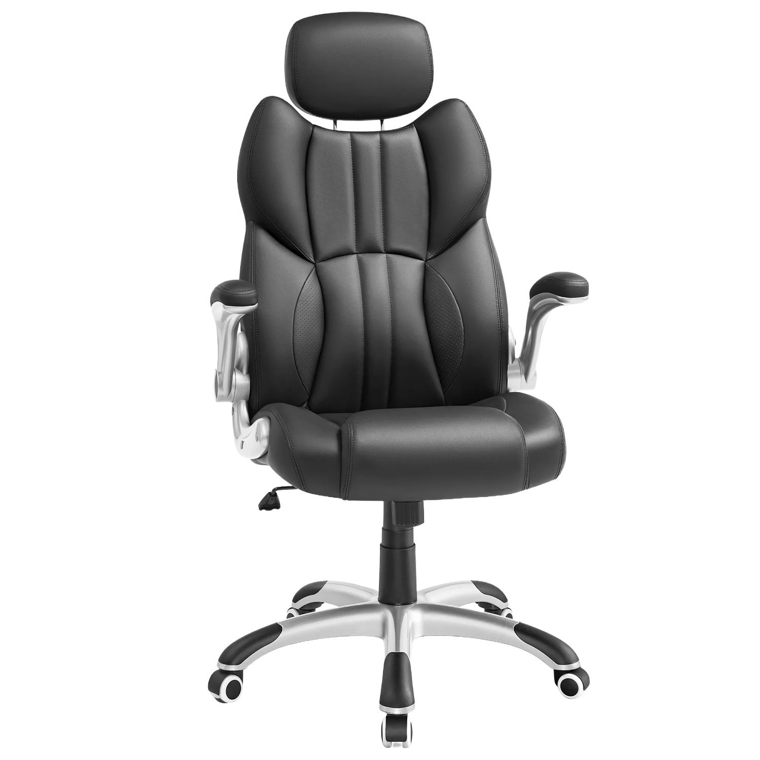 Songmics Gaming-Stuhl Stevon Wippfunktion Verstellbare Armlehnen Schwarz günstig online kaufen