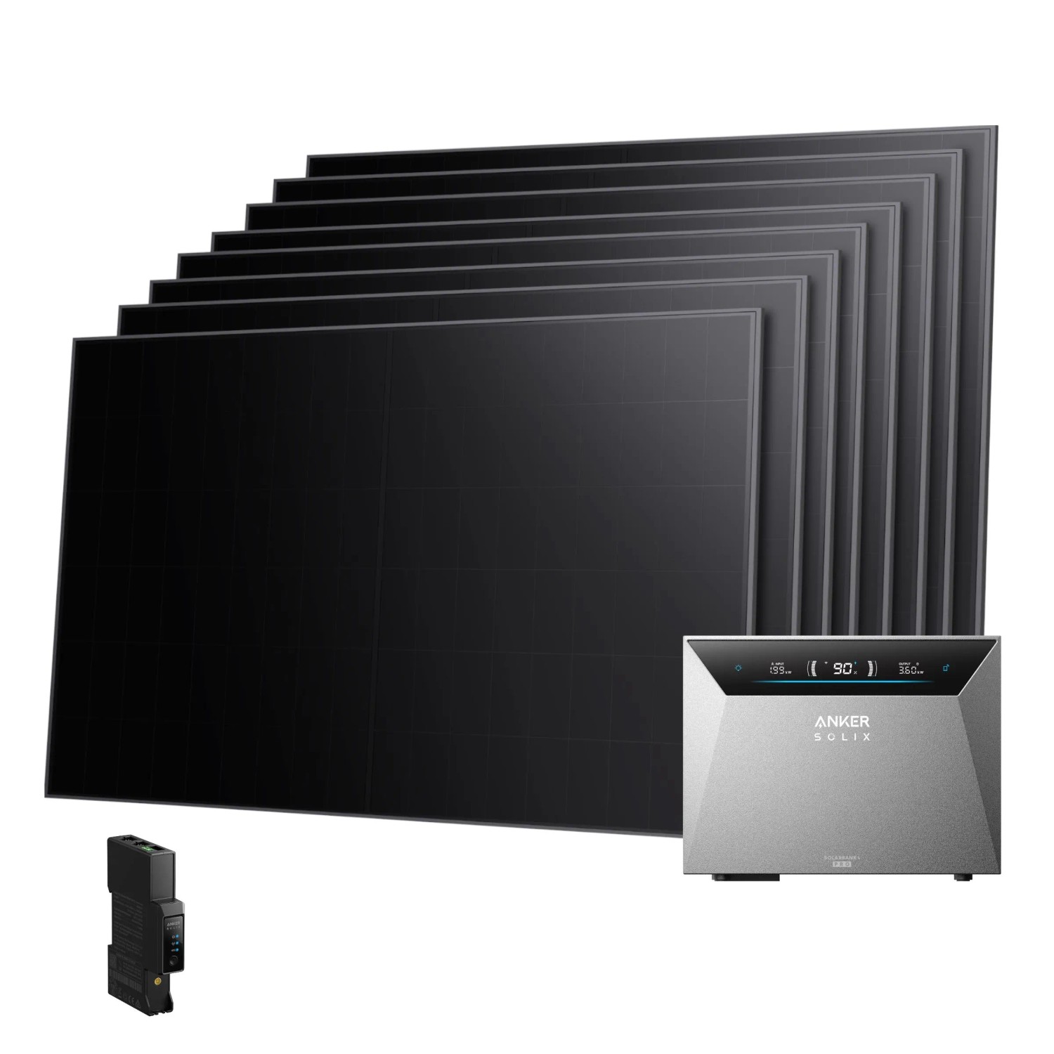 Anker SOLIX Balkonkraftwerk 8×480 Wp mit Solarbank 4 E5000 Pro und Smart Meter Gen 2