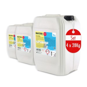 Bayzid pH Plus Flüssig, 4 Kanister à 28kg. pH-Heber für Poolwasser.