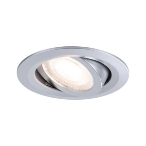 Paulmann LED Einbaustrahler, rund, Chrom, schwenkbar, mit warmweißem 3000K Licht. Ideal für Deckenmontage.