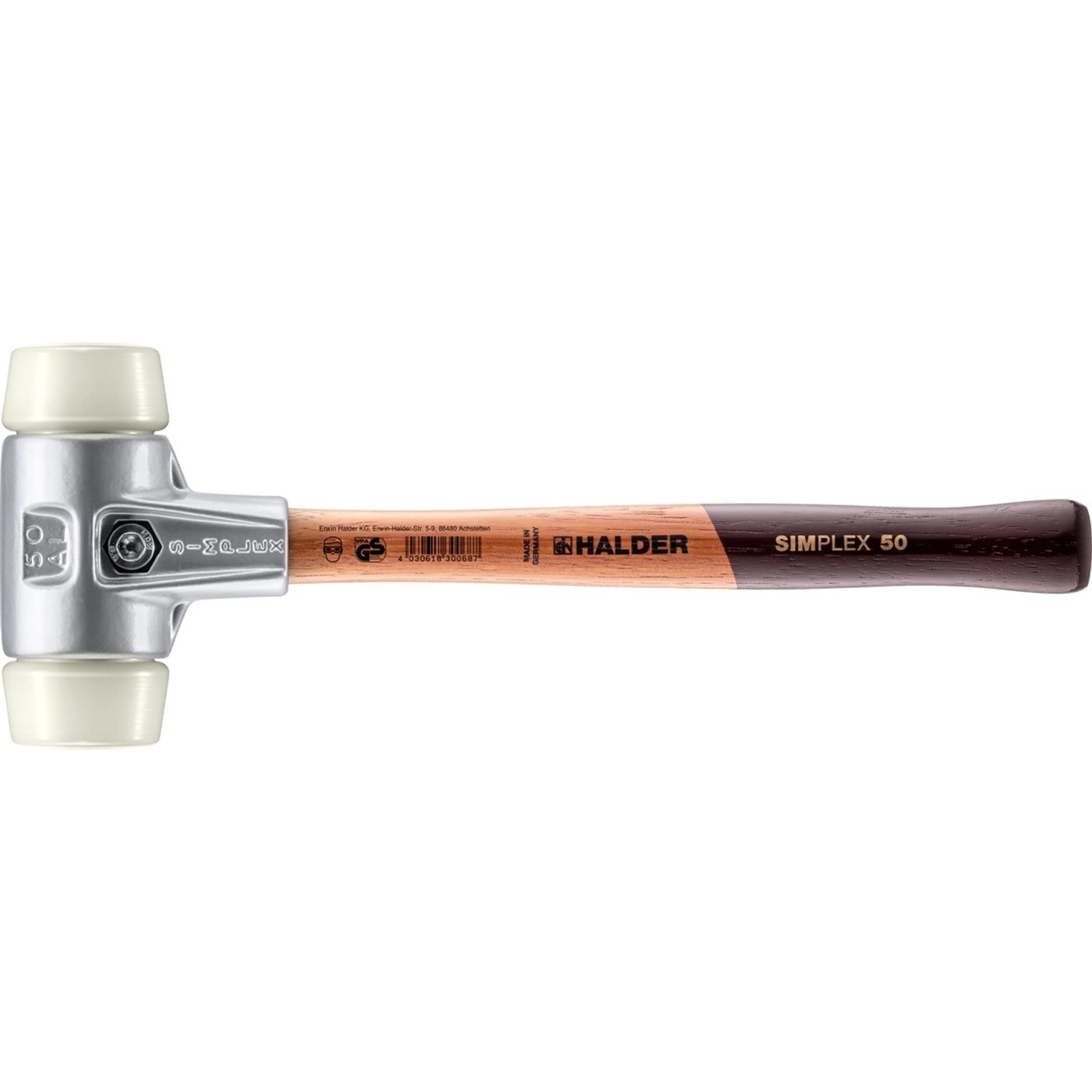 Halder Simplex Schonhammer Ø 50 mm Nylon mit Aluminiumgehäuse günstig online kaufen