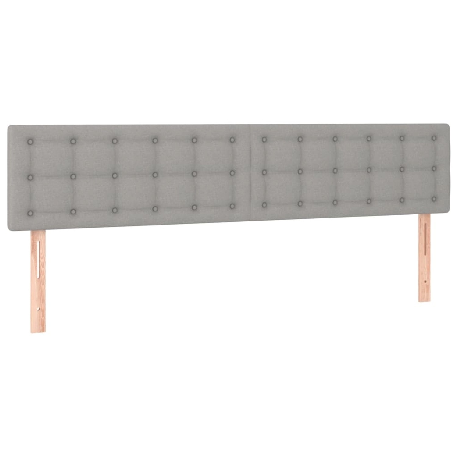 vidaXL LED Kopfteil Hellgrau 200x5x78/88 cm Stoff 3122068