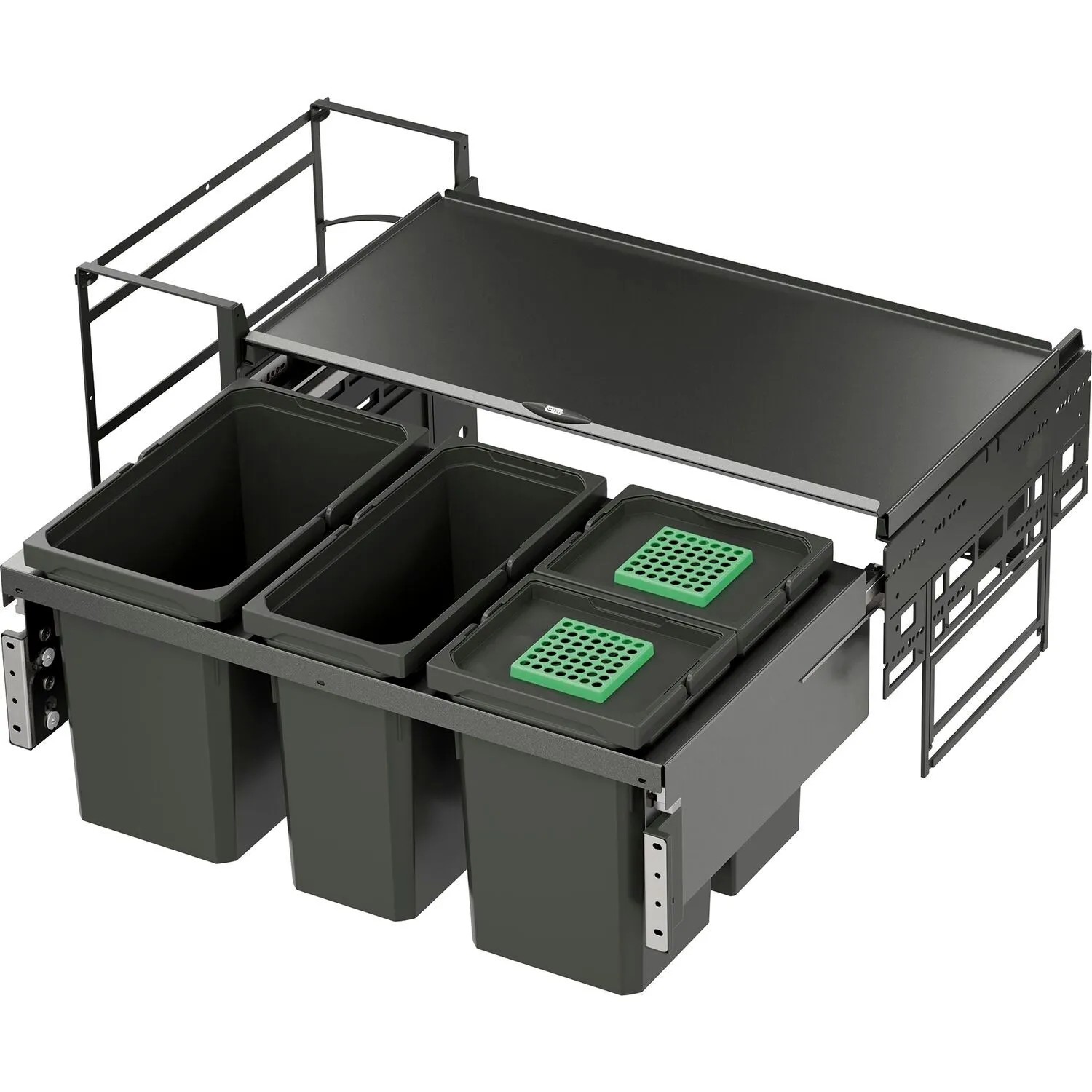 Vauth-Sagel Abfalltrennsystem Envi Water Korpusbreite 1.000 mm 1x22, 1x16, 2x10, Lava