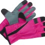 Pinke Floristikhandschuhe Gr. 7 mit Touchscreen-Funktion und Anti-Rutsch-Noppen für Gartenarbeiten.