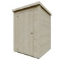 Kiehn-Holz Gerätehaus KH 16-007 aus unbehandelter Fichte, 135x132cm, mit Tür.