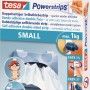 Packung Tesa Powerstrips Small, 14 Stück, zum rückstandsfreien Aufhängen von Objekten bis 1 kg.