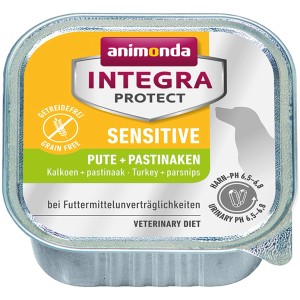 Integra Protect Sensitive Hunde-Nassfutter Pute & Pastinake, getreidefrei, 150g Dose.