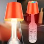 Brilo Tischleuchte Apricot, 3-in-1 mit Flaschenaufsatz und RGB-Farbwechsel für gemütliche Außenbeleuchtung.