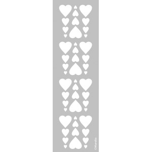 Marabu Schablone Heart, 10x33cm, mit Herzmuster für Wandgestaltung.