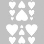 Marabu Schablone Heart, 10x33cm, mit Herzmuster für Wandgestaltung.