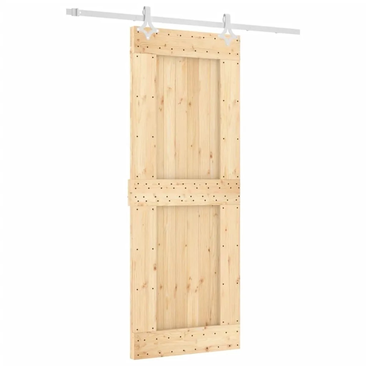 vidaXL Schiebetür mit Beschlag 80x210 cm Massivholz Kiefer 3203166 günstig online kaufen