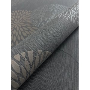 Newroom Vliestapete Raina Grau Kreise Retro Strukturiert FSC®