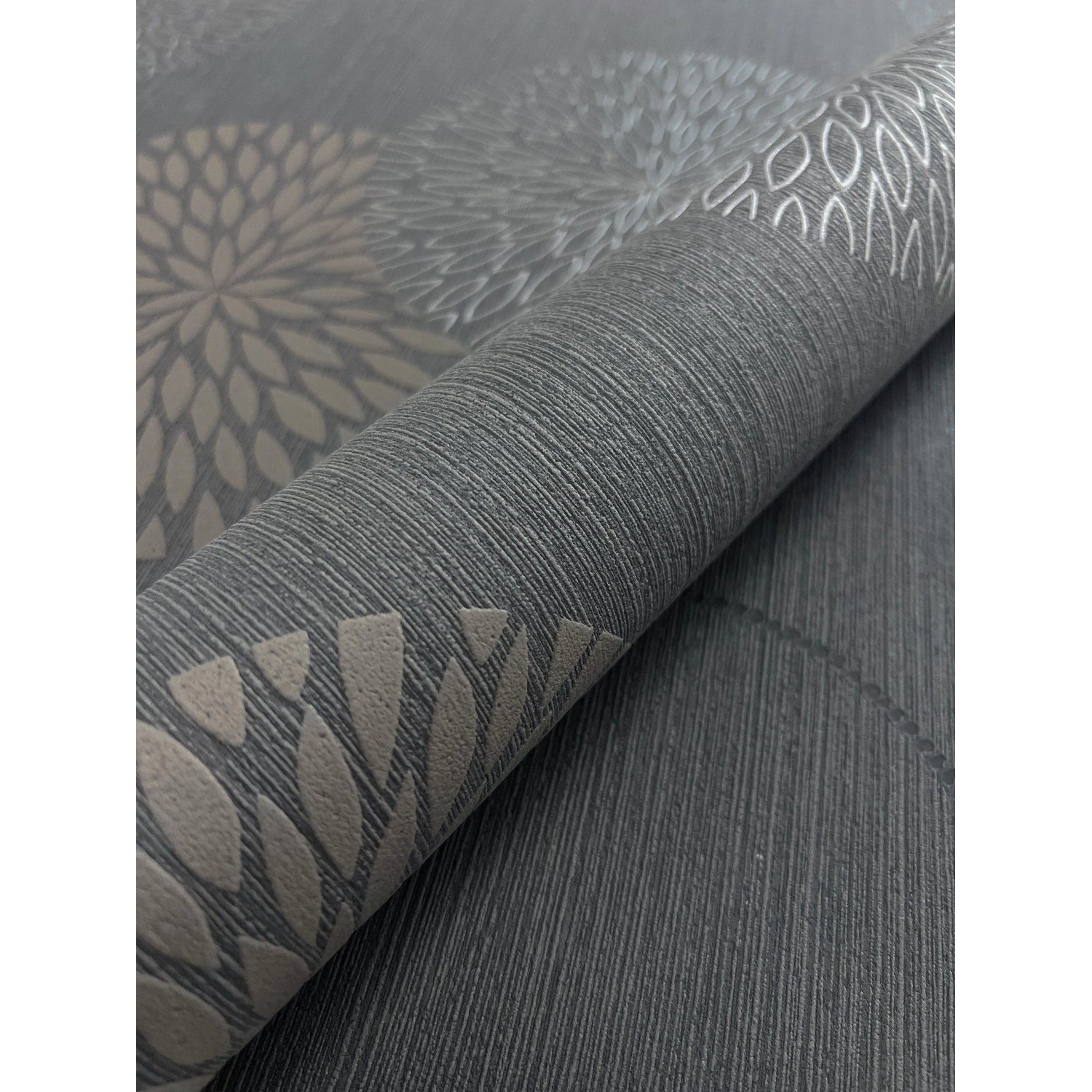 Newroom Vliestapete Raina Grau Kreise Retro Strukturiert FSC® günstig online kaufen