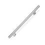 Relaxdays Handlauf Edelstahl Silber Mit Wandhalterung 100 cm