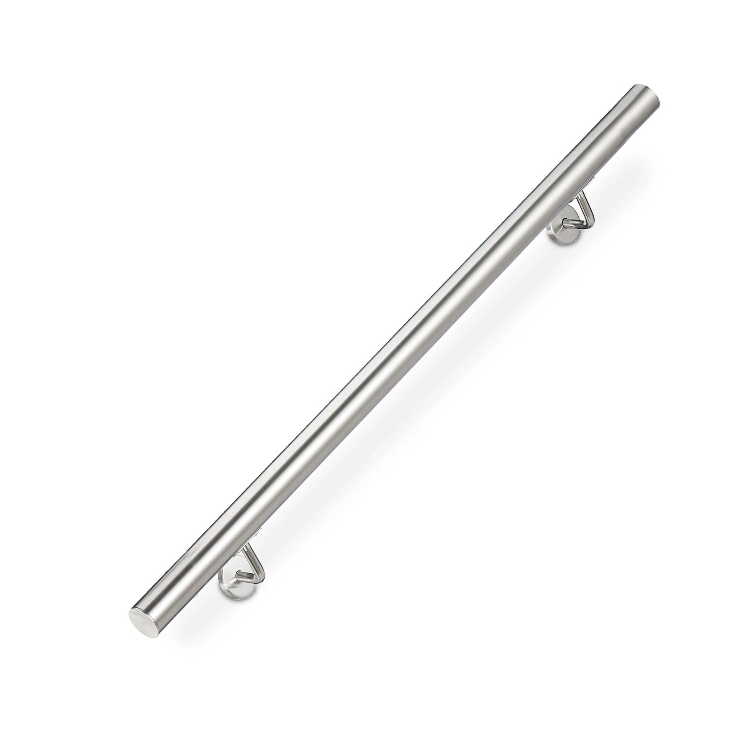 Relaxdays Handlauf Edelstahl Silber Mit Wandhalterung 100 cm