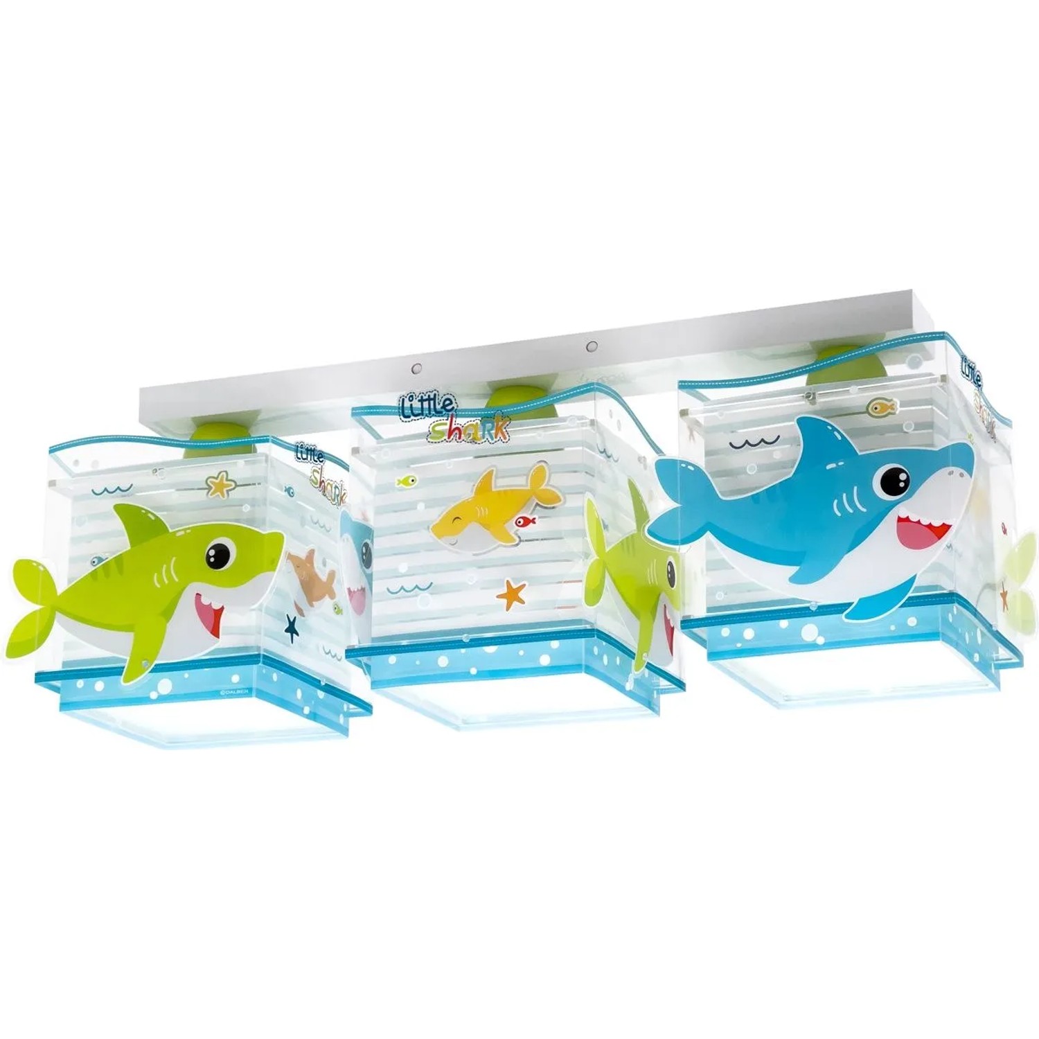 Dalber  Deckenleuchte 3 Lichter Kinder Kleiner Hai