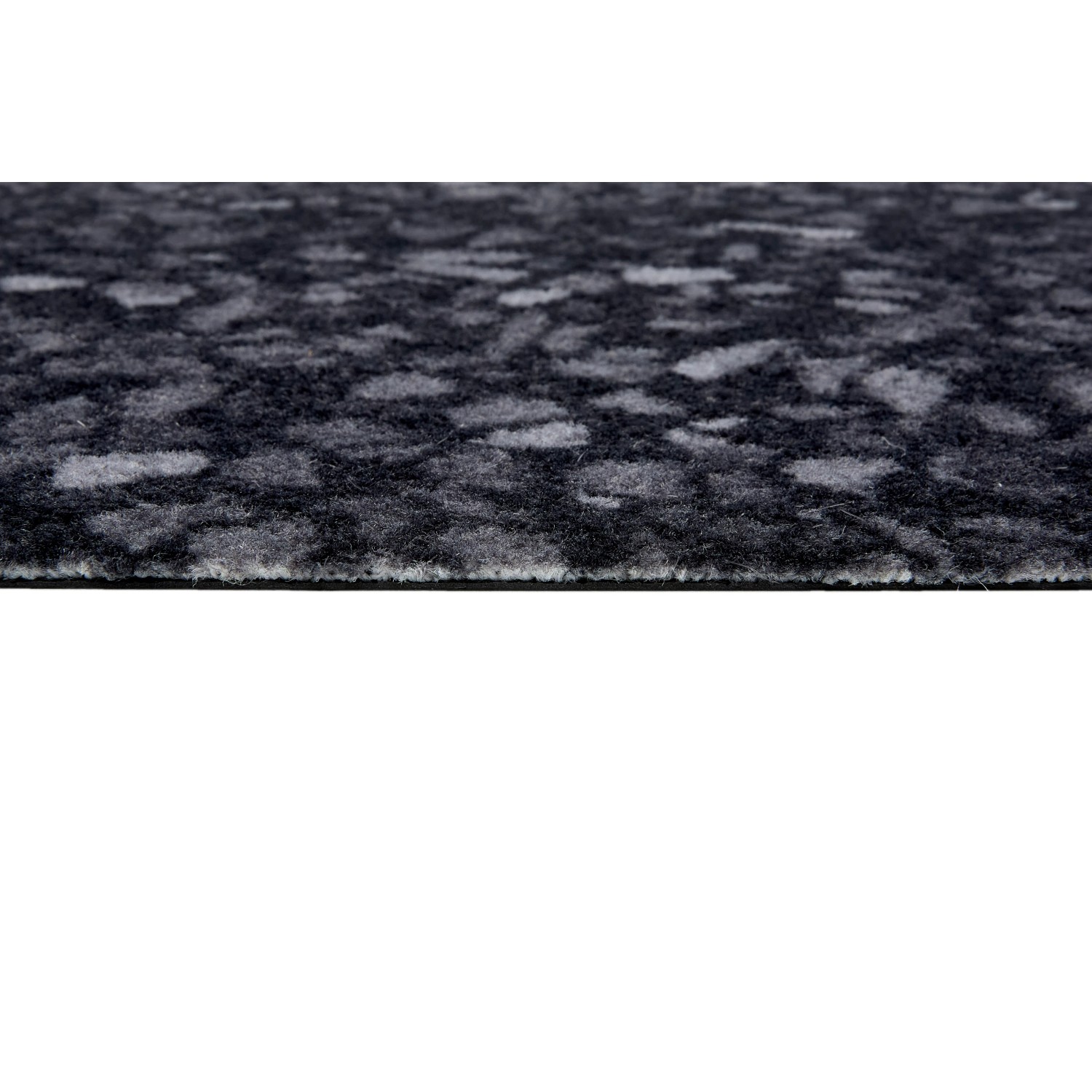 Schwarze Schöner Wohnen Fußmatte Orlando Terrazzo, 50x70 cm, mit Terrazzo-Muster.