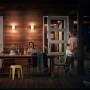 Philips LED-Außenwandleuchte Python Edelstahl mit Bewegungsmelder an Holzfassade.