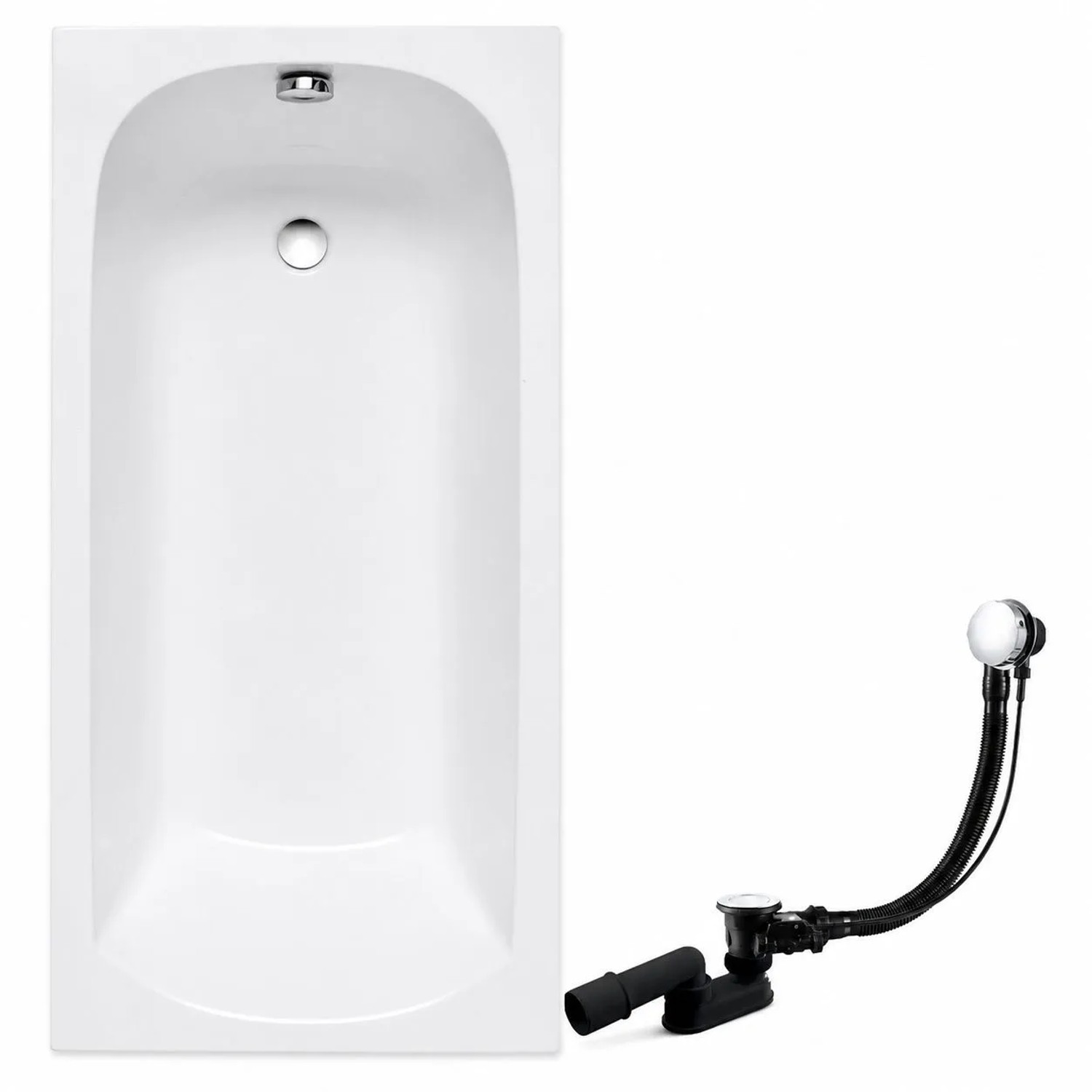 KOLMAN Badewanne Rechteck 150 x 75 Cm Inkl. Ablauf Und Füße