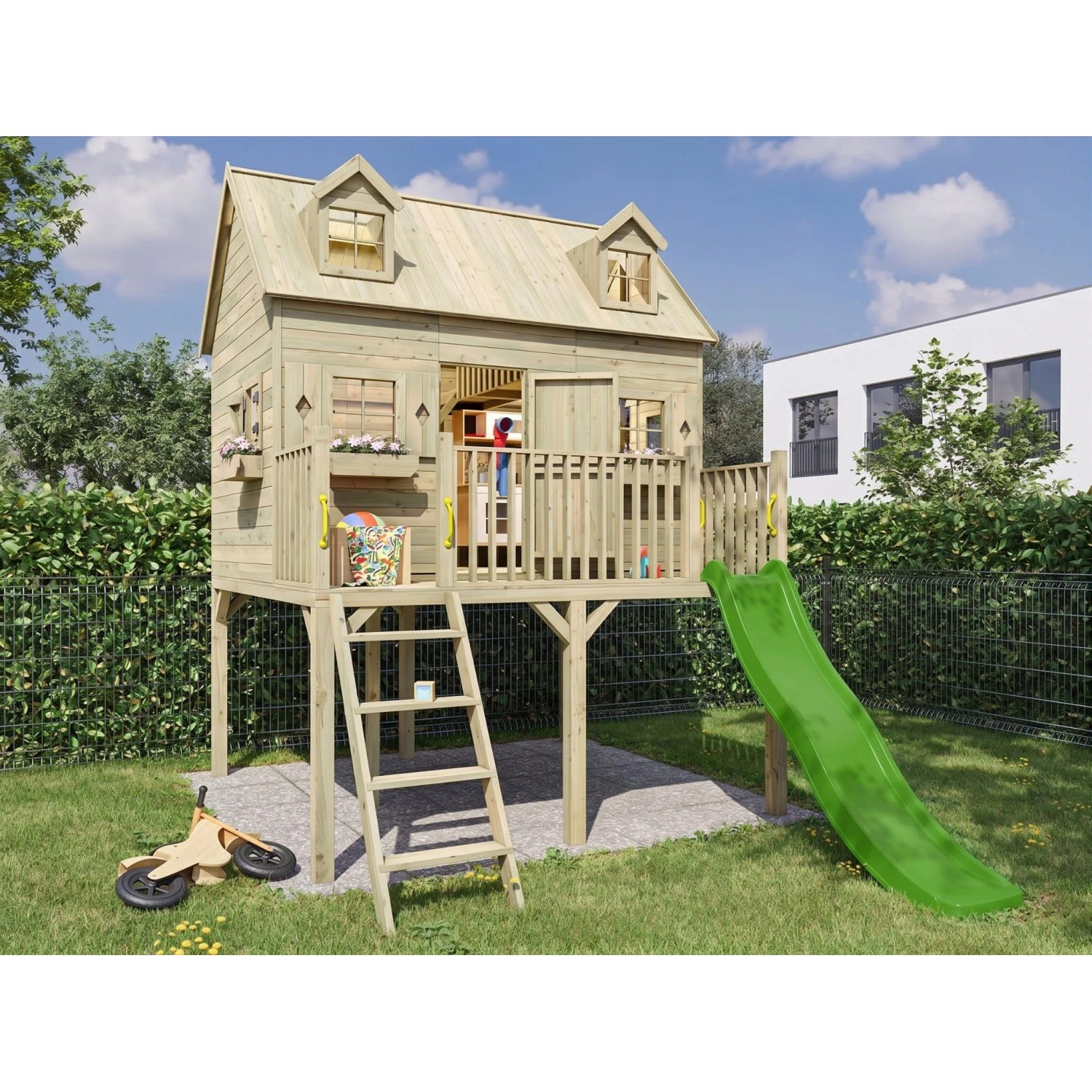 Prestige Garden Stelzenhaus Madrid KDI Inklusive Rutsche